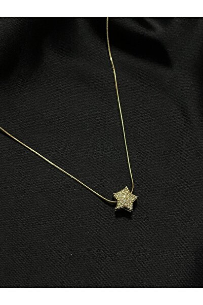 ROYKA Gold Taşlı Hediyelik Çelik Yıldız Kolye