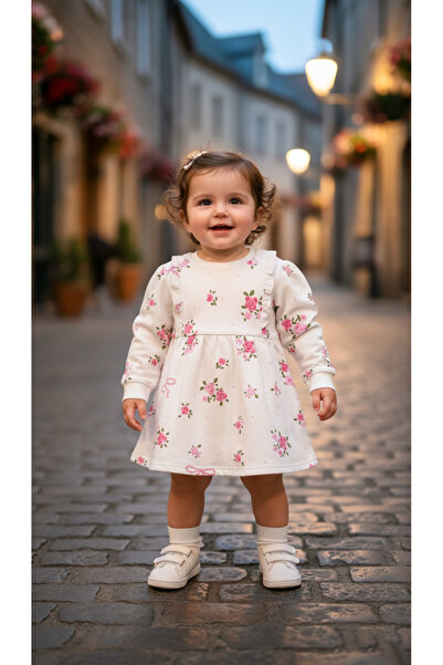 ATA7 Pink jasmine flower dress