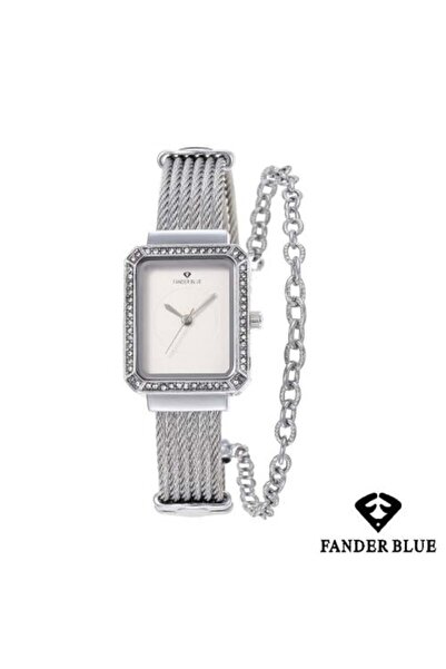 FANDER BLUE Fenderblow Women's Steel Watch with White Dial