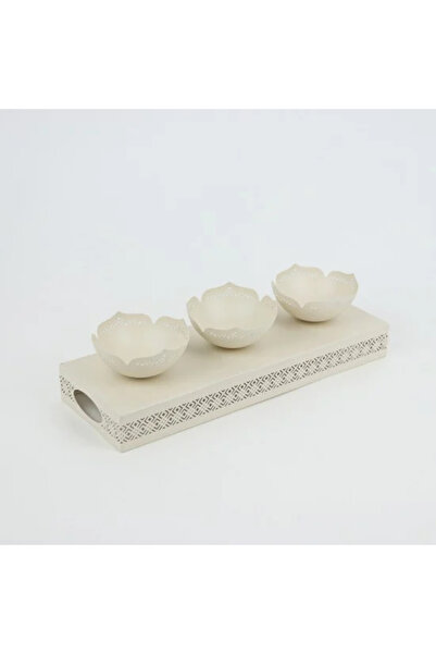 AZAF Premium Ramadan date tray with three compartments and a base