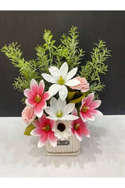 alreef geft Bright Spring Vase with Artificial Flowers