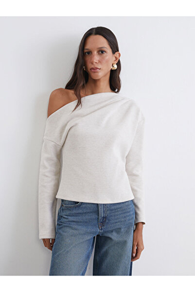 LC Waikiki Μπλούζα με κορδόνια με λαιμόκοψη και κορδόνια στο κάτω μέρος, ολοκ...