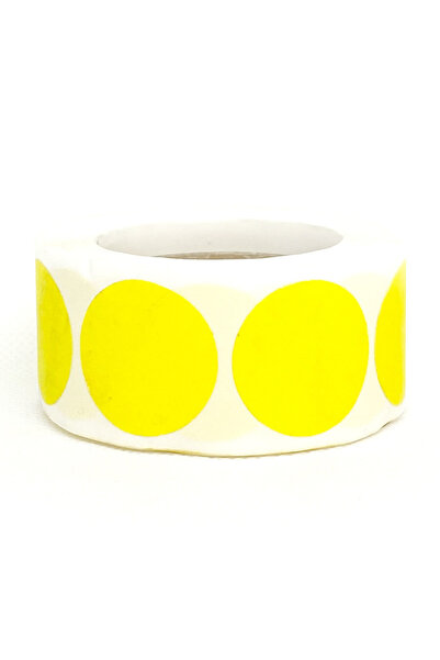 Choice 2.5cm yellow 500pcs Round Heart Blank Handmade Sticker 1inch colorful ...