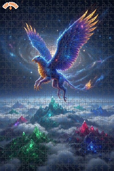 Teona Ahşap لغز خشبي مؤطر بطبقتين من غوركيملي ميستيك غريفين كوزميك رودر، 500 ...