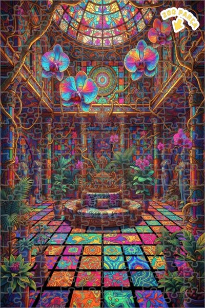 Teona Ahşap لغز خشبي بإطار مزدوج الطبقات من فن الموزاييك الملون من روييا بارك...