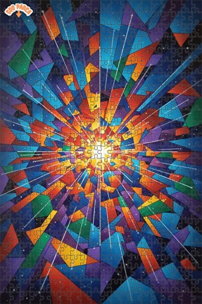 Teona Ahşap Exploding Colors Universal Energy Double Layer Framed Wooden Puzz...