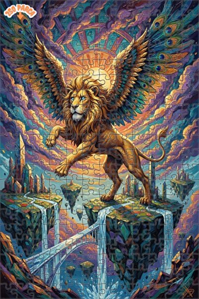 Teona Ahşap لغز خشبي مؤطر بطبقتين لـ "أرض الأسد المجنح الغامضة" 250 قطعة 30×30