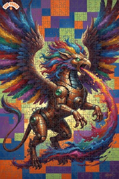 Teona Ahşap لغز خشبي بإطار مزدوج الطبقات بمظهر لوحة زيتية ميكانيكية بألوان قو...