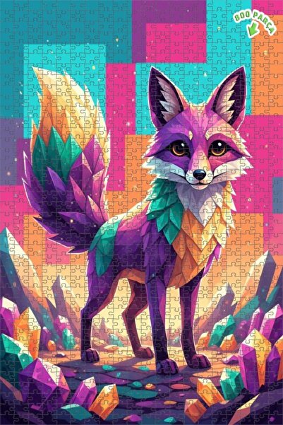 Teona Ahşap فن الثعلب الكريستالي 800 قطعة 70×50