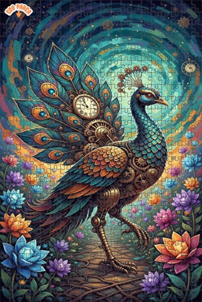 Teona Ahşap لغز خشبي بإطار مزدوج الطبقات بمظهر لوحة زيتية ميكانيكية لطائر الط...