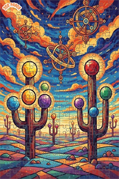 Teona Ahşap لغز خشبي بمظهر لوحة زيتية لكوكب الصحراء الغامض، 250 قطعة، 30×30