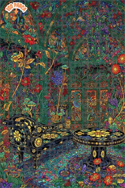 Teona Ahşap لوحة فنية خشبية على شكل زاوية غابة غامضة بمظهر لوحة زيتية 150 قطع...