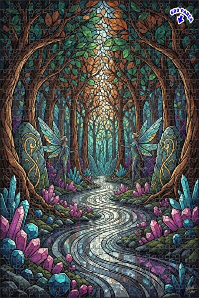 Teona Ahşap لغز خشبي مؤطر بطبقتين يصور الحياة البرية في الغابة السحرية 600 قط...