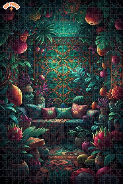 Teona Ahşap لغز خشبي مؤطر بطبقتين بمظهر لوحة زيتية لزاوية الغابة الغامضة 500 ...