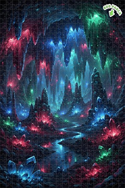 Teona Ahşap لغز خشبي بإطار مزدوج الطبقات من كريستال كهوف أرض العجائب 800 قطعة...