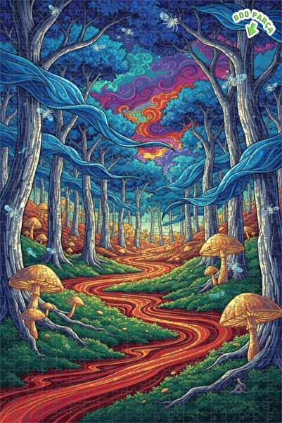 Teona Ahşap لغز خشبي مؤطر بطبقتين من ماركة ماجيكال فورست ريفر 800 قطعة 70x50