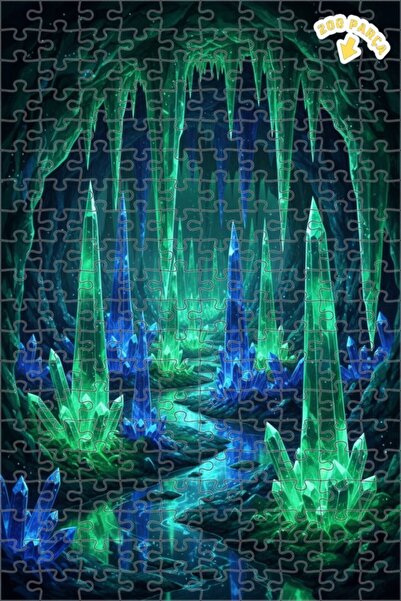 Teona Ahşap لغز خشبي بمظهر لوحة زيتية لكهف كريستالي غامض 200 قطعة 25×35
