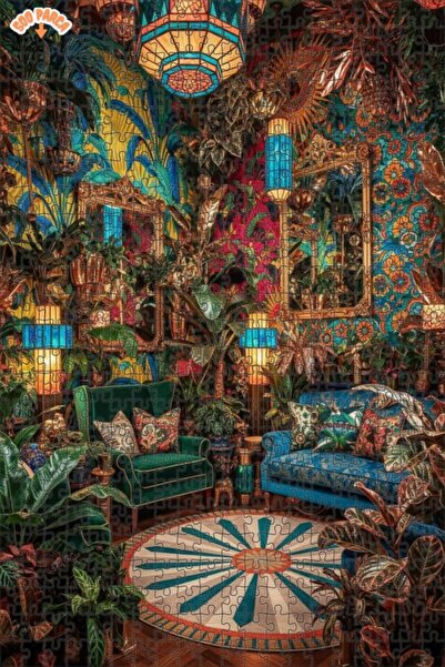 Teona Ahşap لغز خشبي بإطار ذو طبقتين بمظهر لوحة زيتية للحياة البرية الاستوائي...