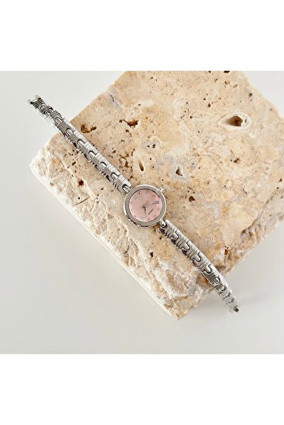 Vesce Atelier Esley Silver Watch Pink