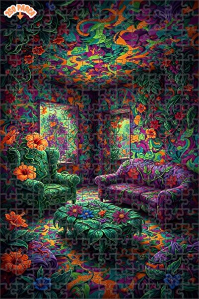 Teona Ahşap لغز خشبي مؤطر بطبقتين بمظهر لوحة زيتية لغرفة الغابة الروحية 250 ق...