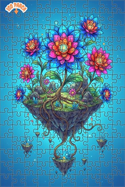 Teona Ahşap Magical Flower Island Puzzle 150 Pieces 20X30