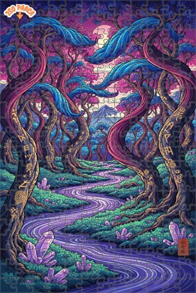 Teona Ahşap لغز خشبي مؤطر بطبقتين من غابة الغابة الغامضة 250 قطعة 30x30