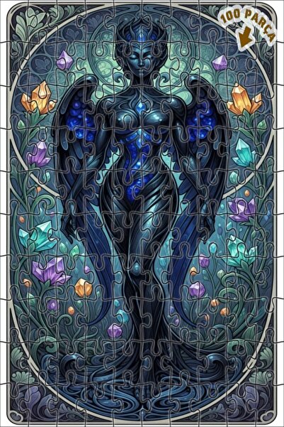 Teona Ahşap لغز خشبي بإطار مزدوج الطبقات من دارك كريستال ميلينج 100 قطعة 25x25