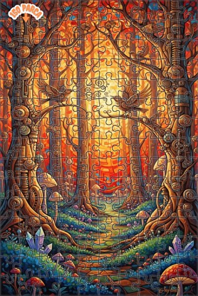 Teona Ahşap لغز خشبي بإطار مزدوج الطبقات من ماجيك فورست بيردز 150 قطعة 20x30