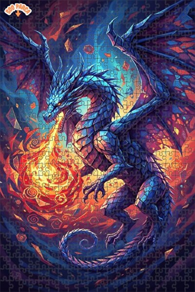 Teona Ahşap لغز خشبي بإطار مزدوج الطبقات من دراغون فاير 500 قطعة 50x30