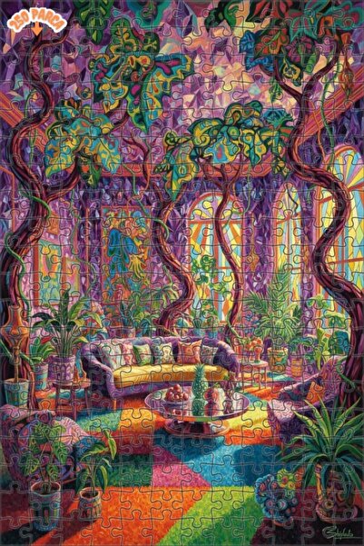 Teona Ahşap لغز خشبي بمظهر لوحة زيتية لقاعة الغابة السحرية 250 قطعة 30×30