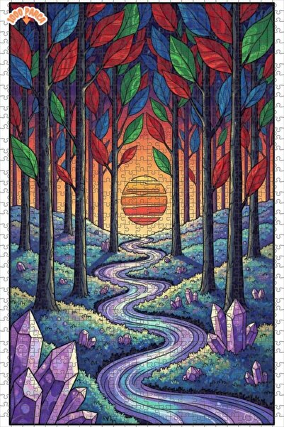 Teona Ahşap لغز خشبي بإطار مزدوج الطبقات من كريستال أورجان ريفر 1000 قطعة 70x50