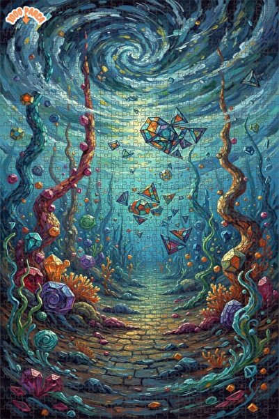 Teona Ahşap لغز خشبي بإطار مزدوج الطبقات على شكل أسماك كريستالية تحت البحر 10...