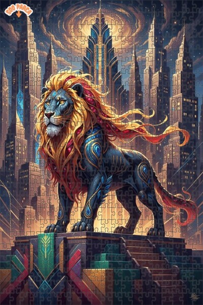 Teona Ahşap لغز خشبي مؤطر بطبقتين من الفنان غوركي م أسيان، فن حديث، 500 قطعة،...