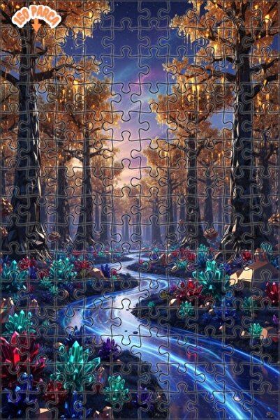 Teona Ahşap لغز خشبي بإطار مزدوج الطبقات من سلسلة الأنهار الكريستالية اللامعة...