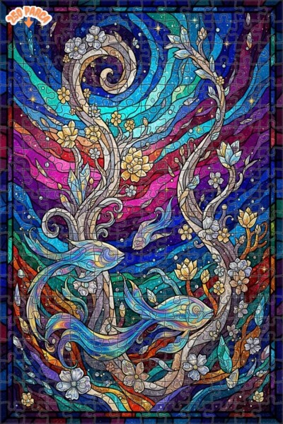 Teona Ahşap لغز خشبي مؤطر بطبقتين من ماجيك أكواريوم آرت 250 قطعة 30x30