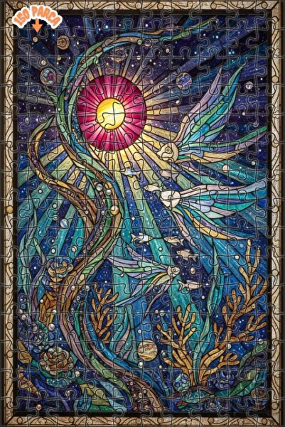 Teona Ahşap لغز خشبي فني بمظهر لوحة زيتية لوجودات تحت البحر السحرية 150 قطعة ...