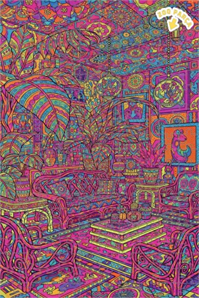 Teona Ahşap لغز خشبي ملون بنمط فني بوهيمي ذو طبقتين بإطار 200 قطعة 25x35