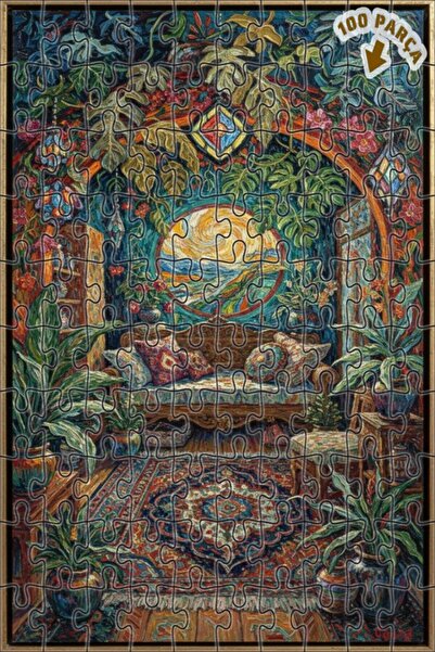 Teona Ahşap لغز خشبي مؤطر بطبقتين بمظهر لوحة زيتية لغرفة الحديقة السحرية 100 ...