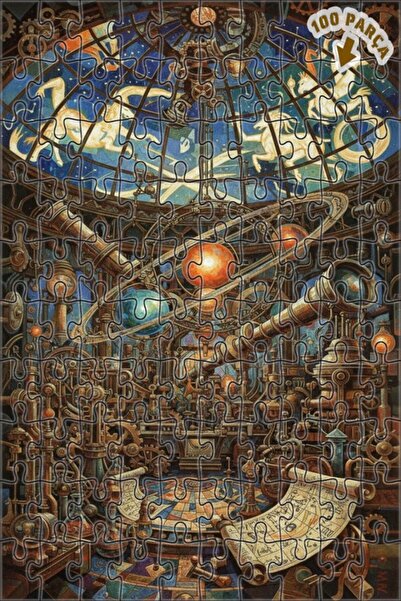 Teona Ahşap لغز خشبي مؤطر بطبقتين بمظهر لوحة زيتية لمنزل مراقبة السماء الشهير...