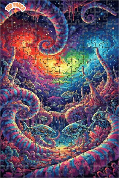 Teona Ahşap لغز خشبي رائع بإطار مزدوج الطبقات بمظهر لوحة زيتية يشبه حلم الغوا...