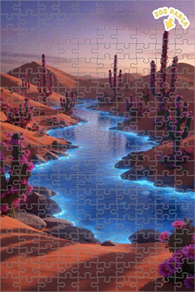 Teona Ahşap لغز خشبي مؤطر بطبقتين من صحراوات فاهاس السحرية 200 قطعة 25x35