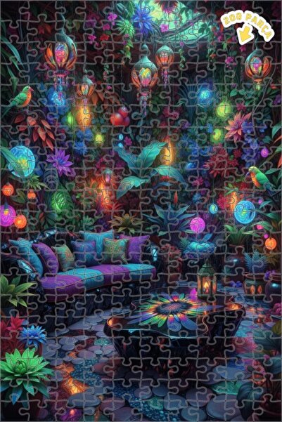 Teona Ahşap لغز خشبي مؤطر بطبقتين من ماجيكال فورست إركل 200 قطعة 25x35