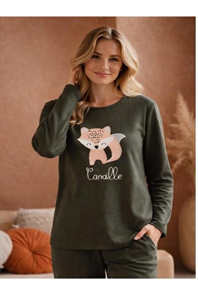 Hepyek Long Sleeve Cotton Interlock Fabric Pajama Set