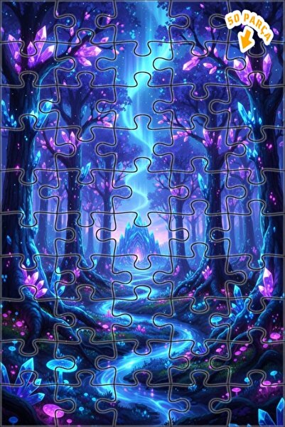 Teona Ahşap لغز خشبي بإطار مزدوج الطبقات من كريستال أورجان ريفر بريزيز، 50 قط...