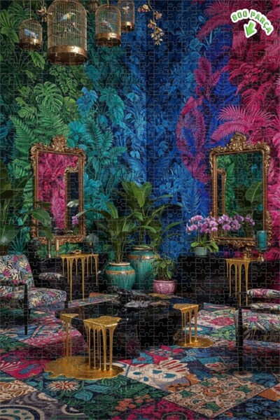 Teona Ahşap لغز خشبي بمظهر لوحة زيتية يشبه الحلم الاستوائي 800 قطعة 70×50