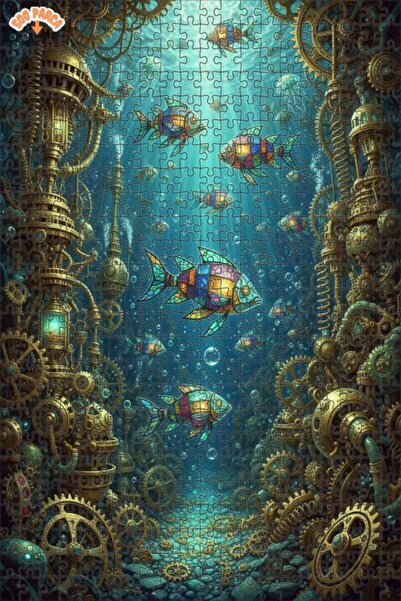 Teona Ahşap لغز خشبي بإطار مزدوج الطبقات من ستيمبانك بيلز 500 قطعة 50x30