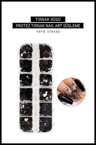 Nera Classy Tırnak Charm Tırnak Süsleme Seti Nail Art Charm Protez Tırnak Süs...