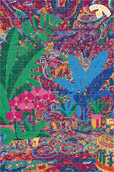 Teona Ahşap لغز خشبي بإطار مزدوج الطبقات بمظهر فن الموزاييك في غابة النمر 200...