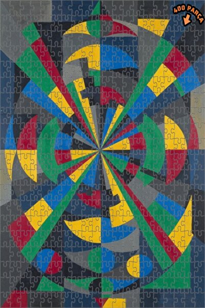 Teona Ahşap لغز خشبي بإطار مزدوج الطبقات بتصميم فني تجريدي هندسي بألوان نابضة...