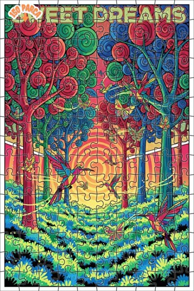 Teona Ahşap لغز خشبي مؤطر بطبقتين من رؤيا أورانج، بتصميم فني لفراشة طائر الفر...